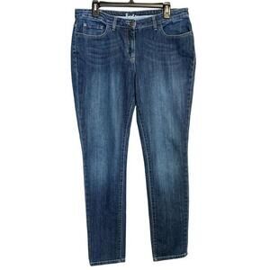 Boden Medium Wash Blue Denim Stretch Skinny Jeans‎ Women's 12 R Classic Casual